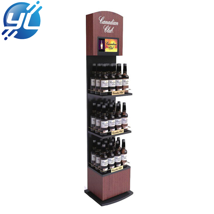 Advertising luxury wall wine display cabinet 