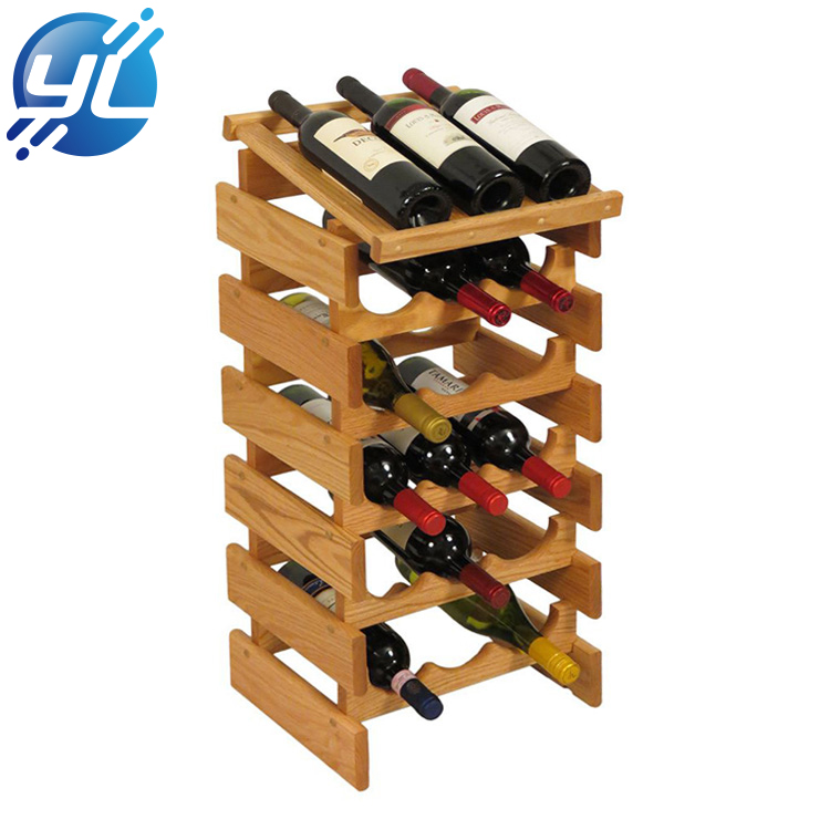 Fashionable Newest sturdy metal wood wine racks wine display stand for sale