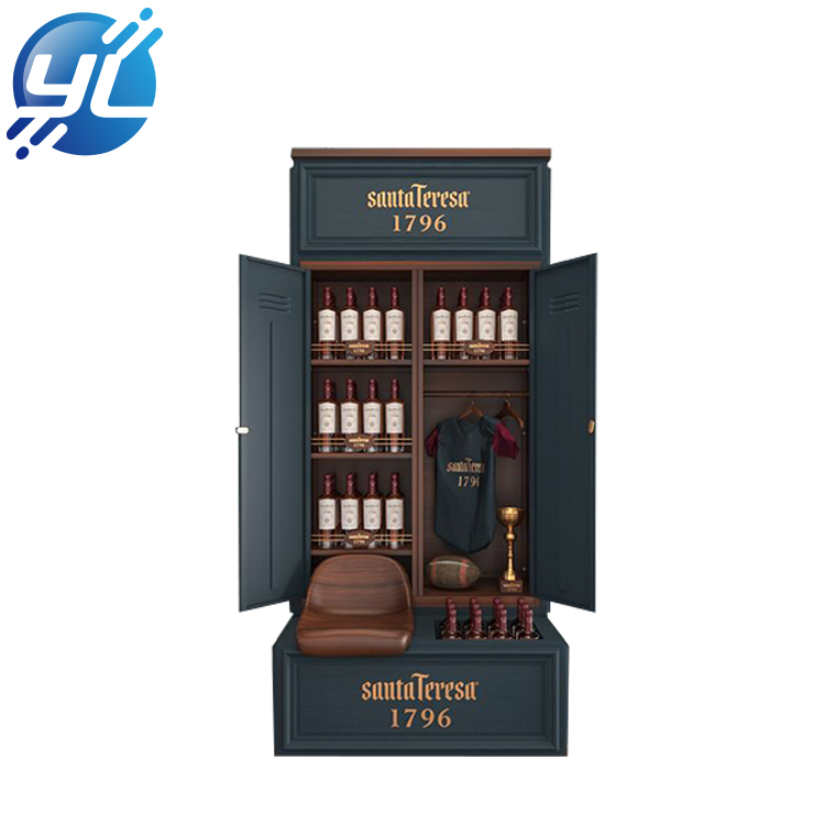 Promotion Floor Standing Whiskey Wine Liquor Display shelf