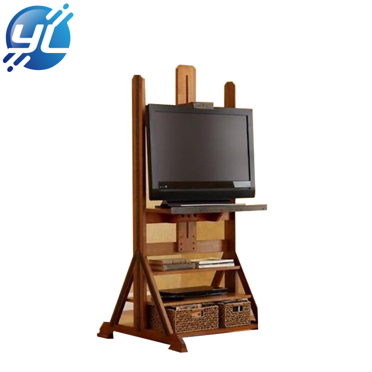 Modern wood lcd tv stand with storage cabinet