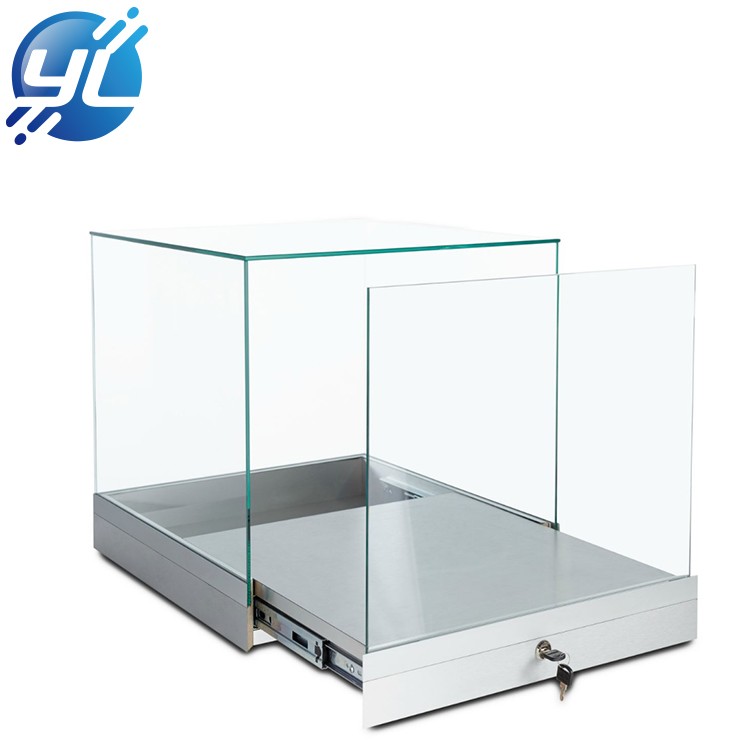 Luxury high end tempered glass jewelry display case