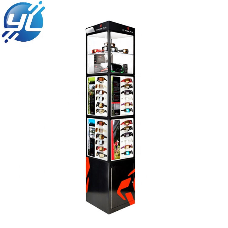 Custom cart glass cabinet for sunglasses display rack