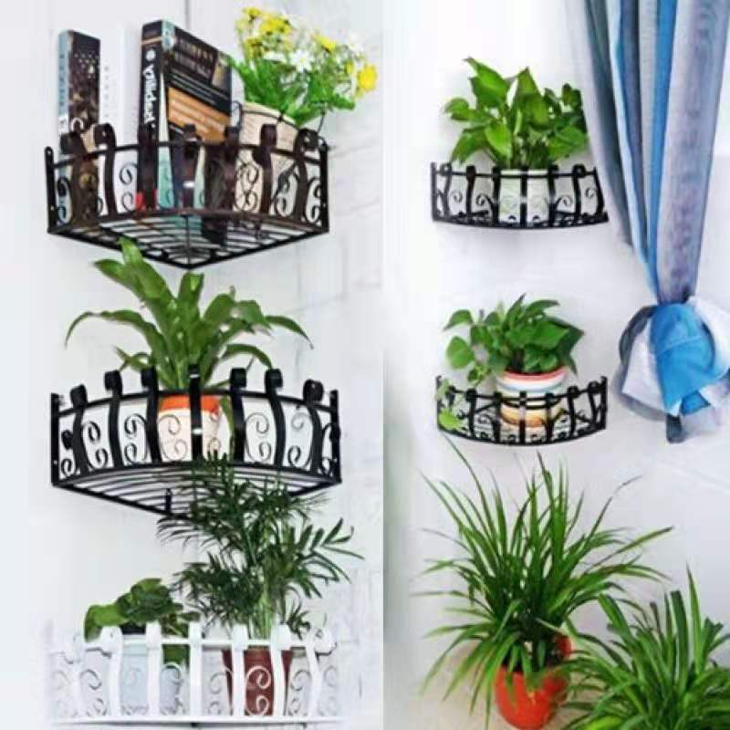 Modern home decoration wall shelf unique novelty small plant pot display rack