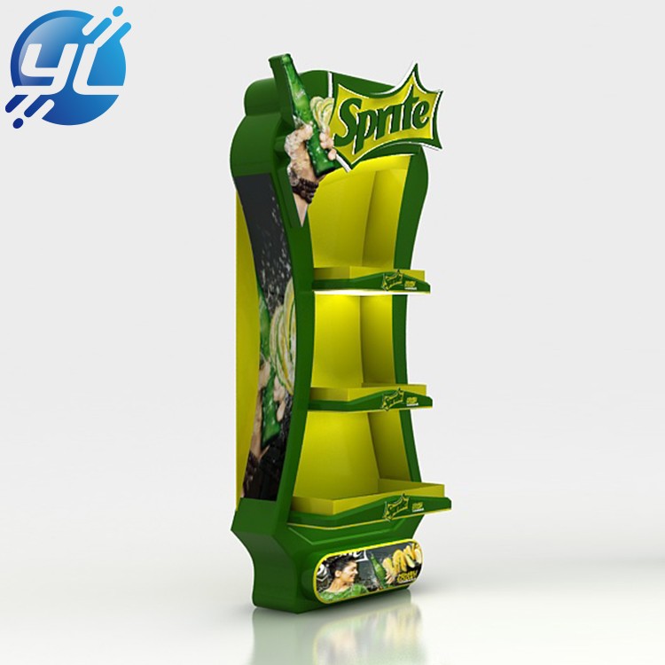 Supermarket metal soft drink display stand or beverage shelf