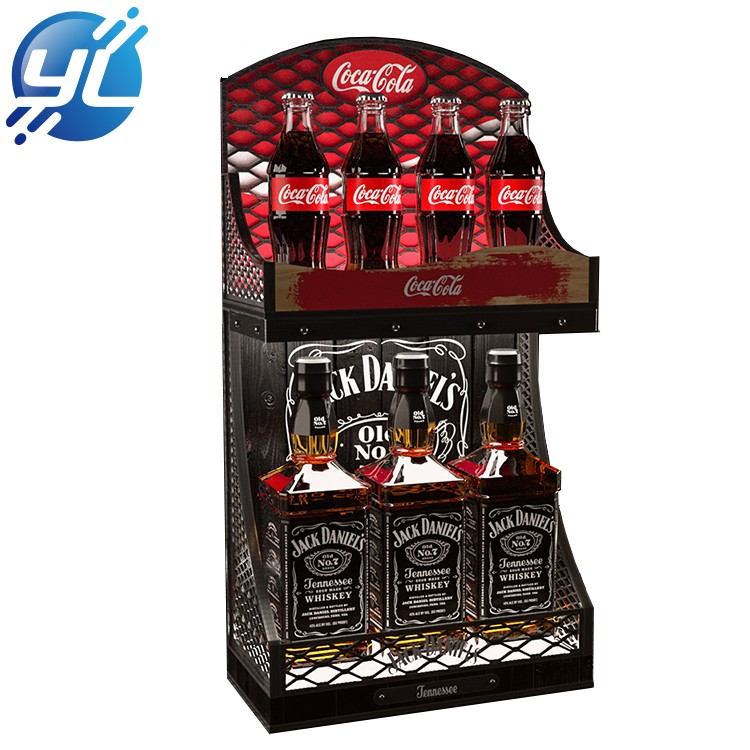 Supermarket metal soft drink display stand or beverage shelf