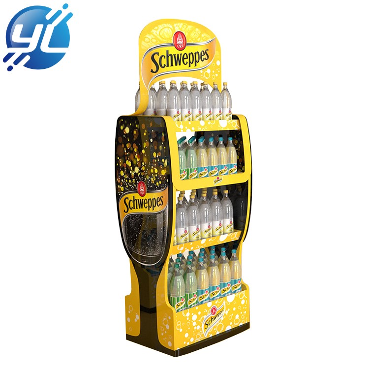 Supermarket metal soft drink display stand or beverage shelf