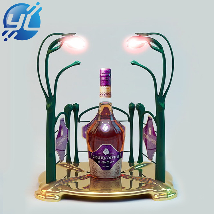 Promotion customized wood red wine liquor bottle display stand