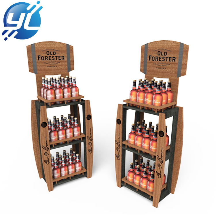 POP POS retail liquor bottle display shelf
