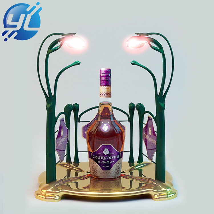 Hot sales acrylic wine bottle led display stand