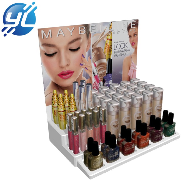 Customized Beauty Counter Makeup Cosmetic Lipstick Display Rack for promotion