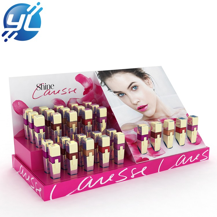 Customized Beauty Counter Makeup Cosmetic Lipstick Display Rack for promotion