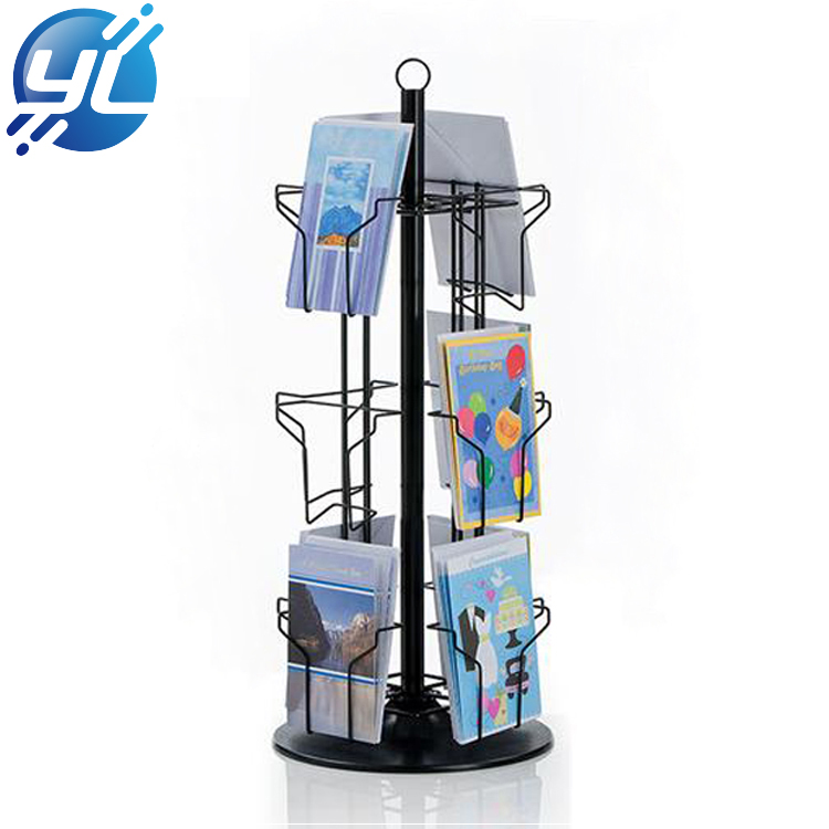 3 tier removable steel iron magazine rack newspaper display