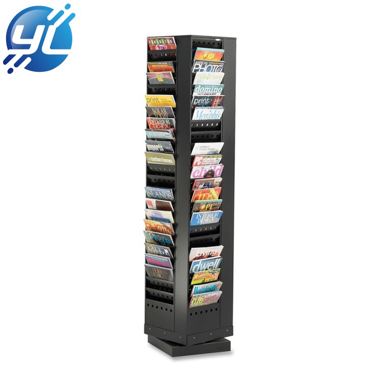 Custom library rotating bookmark single gift card book metal display stand