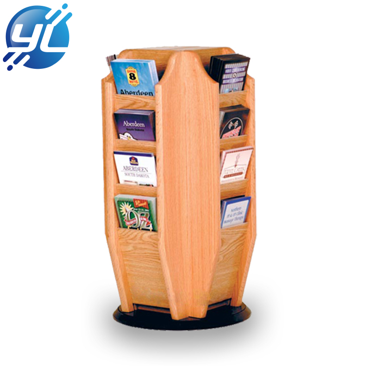 Custom high quality shop display book racks,wooden book display stands