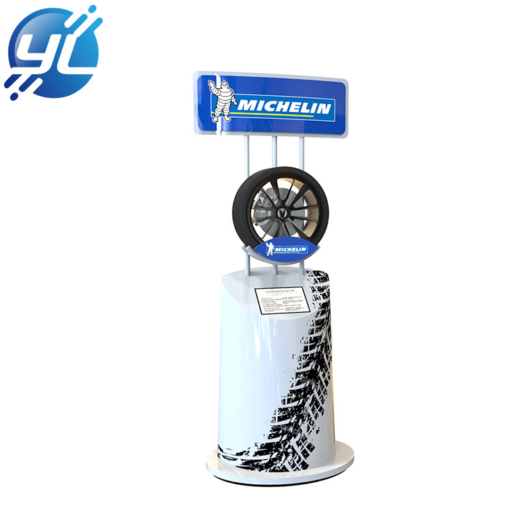 POP custom-made tyre metal display rack for exhibition and chain store