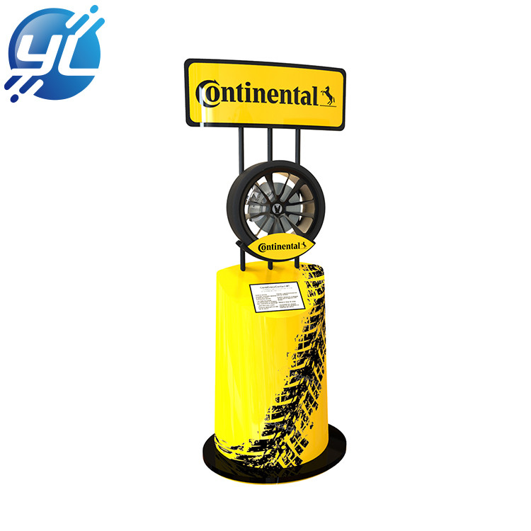 POP custom-made tyre metal display rack for exhibition and chain store