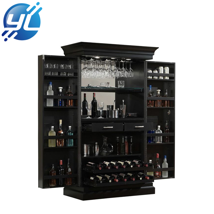 Custom design Floor Shelf Rack Wood Wine Bottle Display Stand