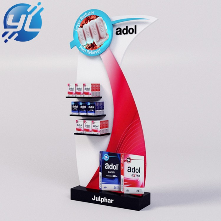 Good quality wooden medicine display rack for medical store furniture