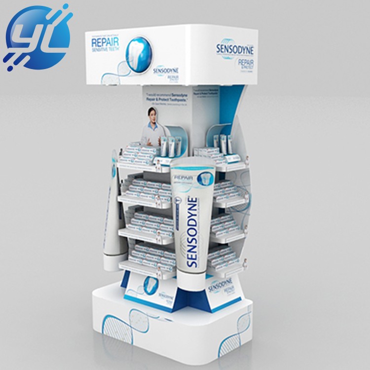 Toothpaste display rack for supermarket toothpaste