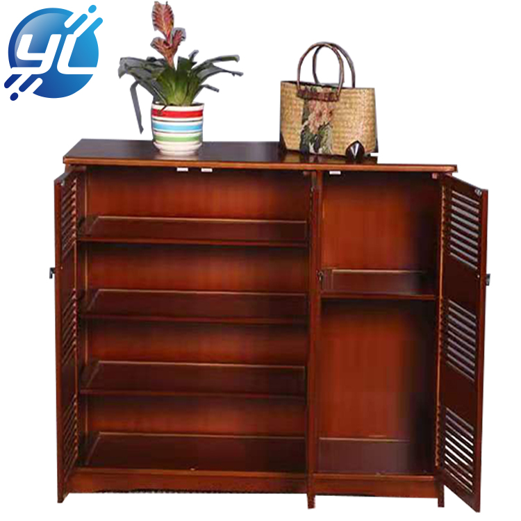 promotional wooden portable display shoe stand counter rack at chain store