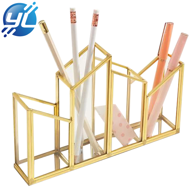 Multi - functional golden stainless steel display rack