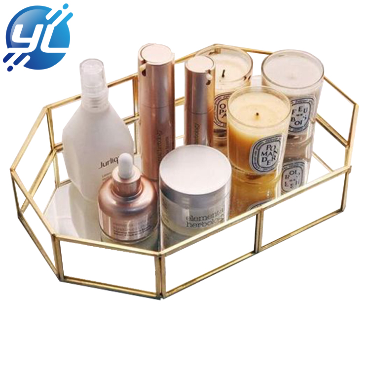 Multi - functional golden stainless steel display rack