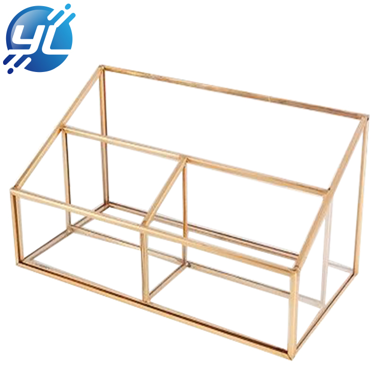 Multi - functional golden stainless steel display rack