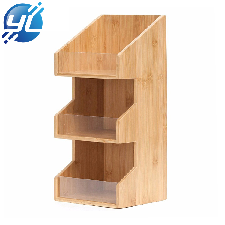 long time use custom counter book display stand rack for bookshop library made from bamboo