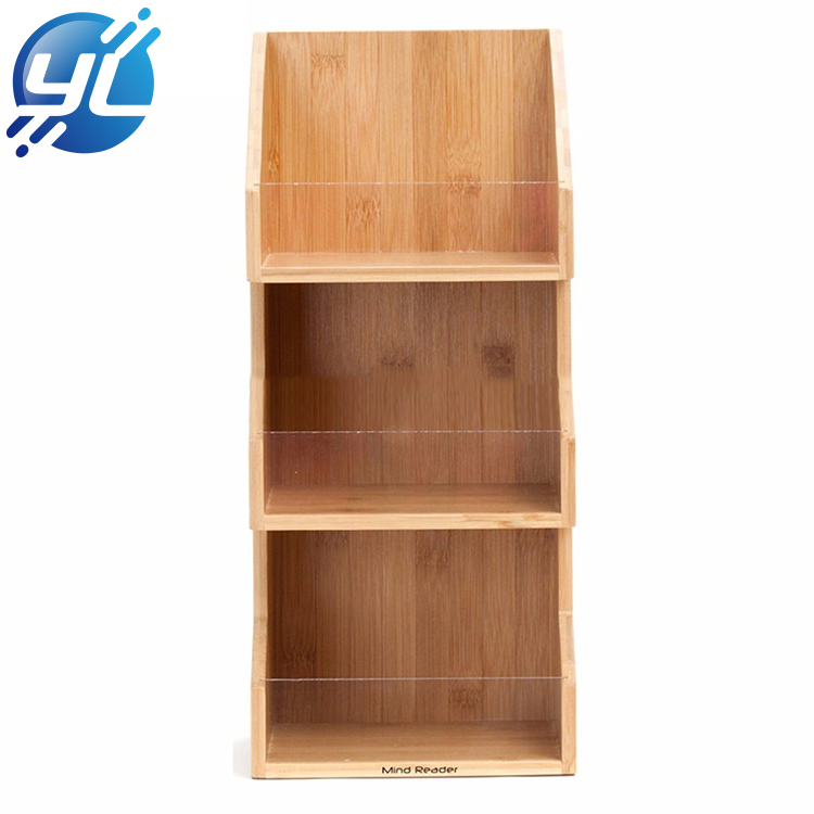 long time use custom counter book display stand rack for bookshop library made from bamboo