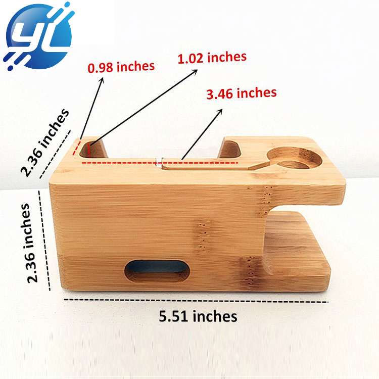 Customized bamboo counter mobile phone display stand