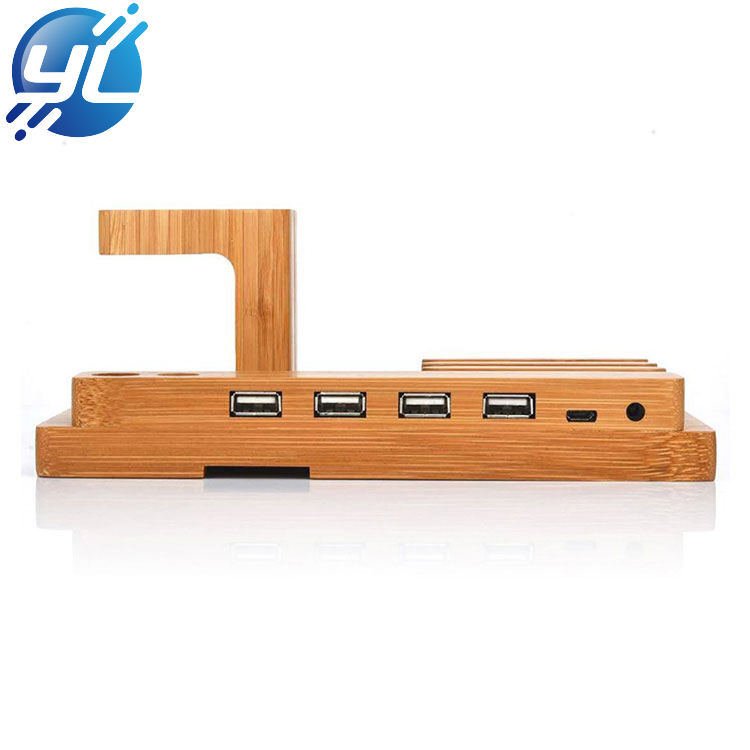 Customized bamboo counter mobile phone display stand