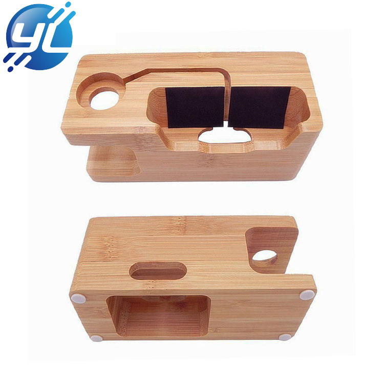 Customized bamboo counter mobile phone display stand