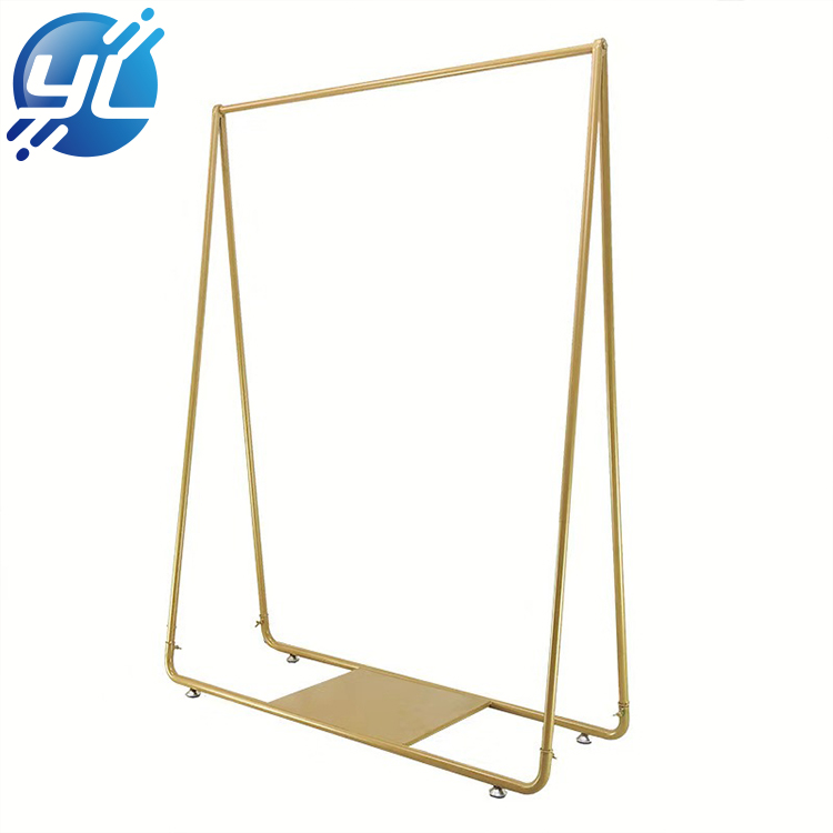 High-end tailor made clothing store fixture design shop fitting metal hanging clothes display racks