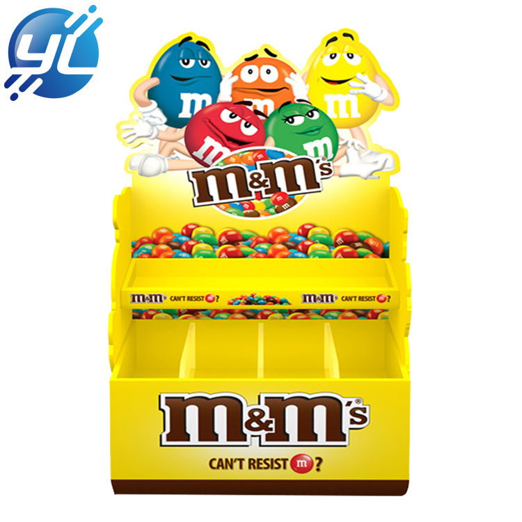 Custom Logo Promotion Corrugated Chocolate Counter Display rack