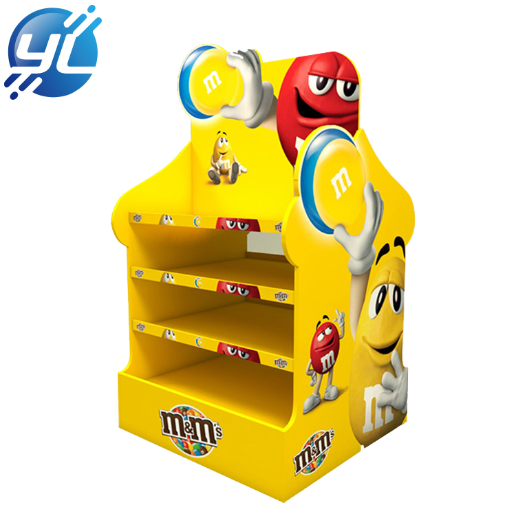 Custom Logo Promotion Corrugated Chocolate Counter Display rack