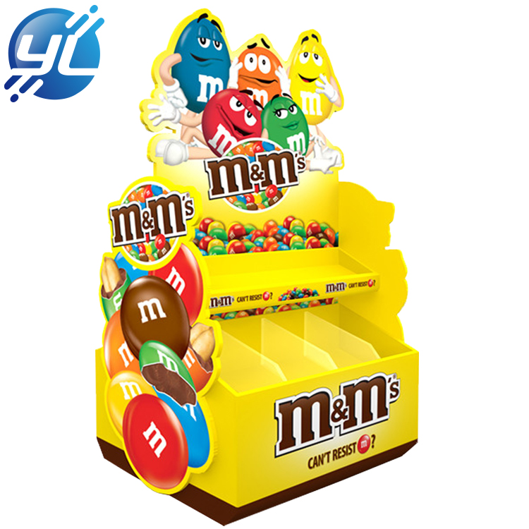 Custom Logo Promotion Corrugated Chocolate Counter Display rack