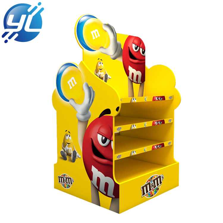 Custom Logo Promotion Corrugated Chocolate Counter Display rack