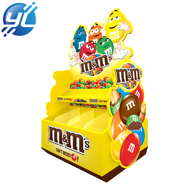 Custom Logo Promotion Corrugated Chocolate Counter Display rack