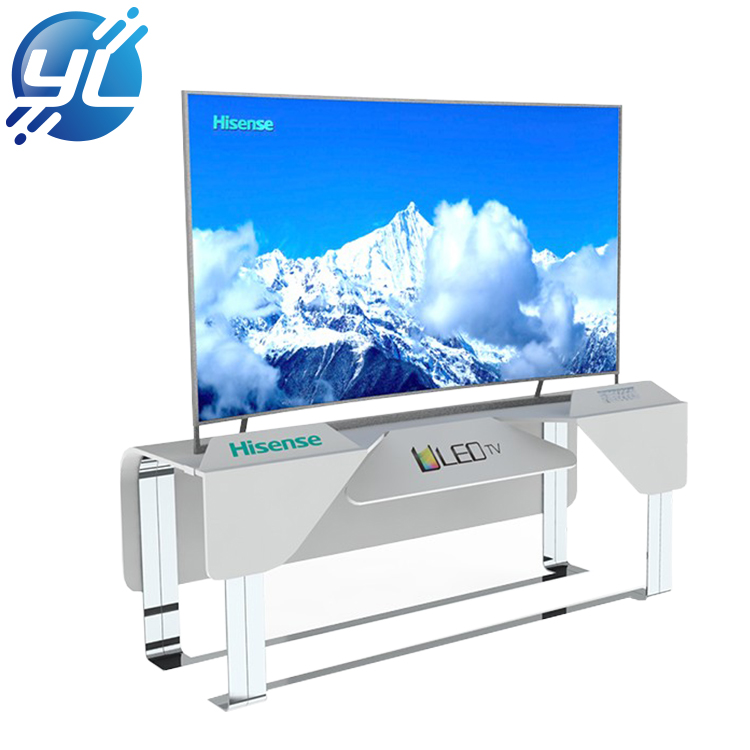 Hot sale electrical display design stainless steel tv showcase retail shop tv display stand