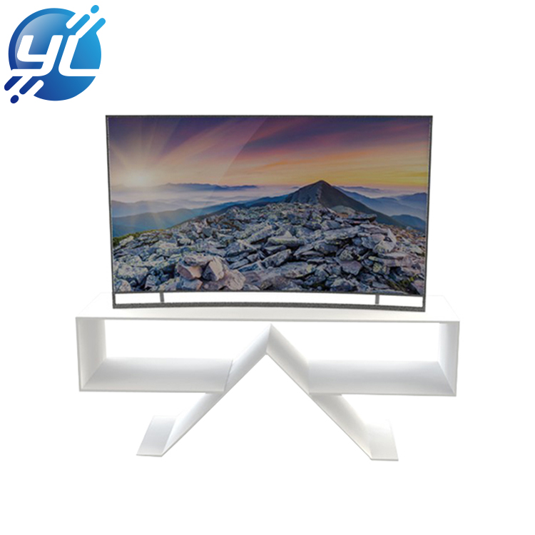 Hot sale electrical display design stainless steel tv showcase retail shop tv display stand
