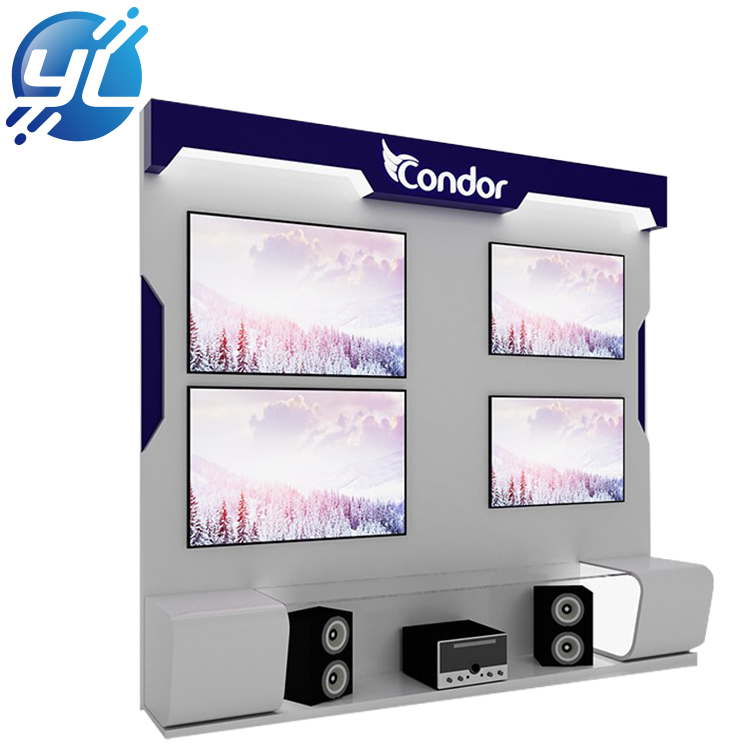 Custom Trade Show Display Modular Exhibition Display Stainless steel TV Stand