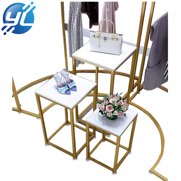 Luxury Interior Design Mall Layout Ladies Shop Metal Sale Clothing Display Rack