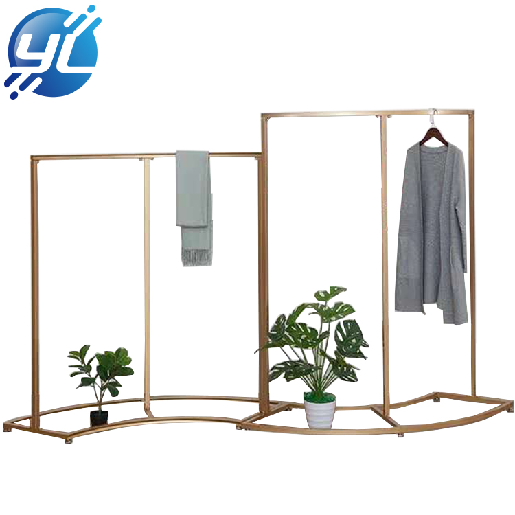 Customized Promotion Metal Floor Display Stand woman Clothing Display Rack For Supermarket