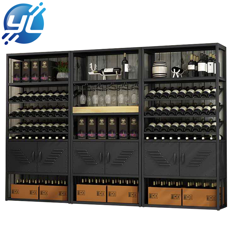 Modern design storage wooden wine cabinet for household furniture