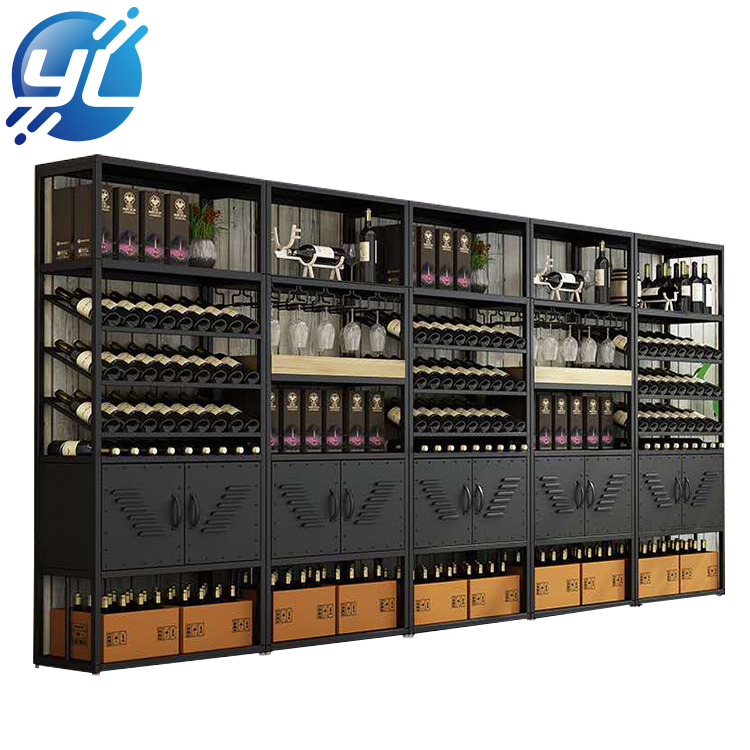 Modern design storage wooden wine cabinet for household furniture