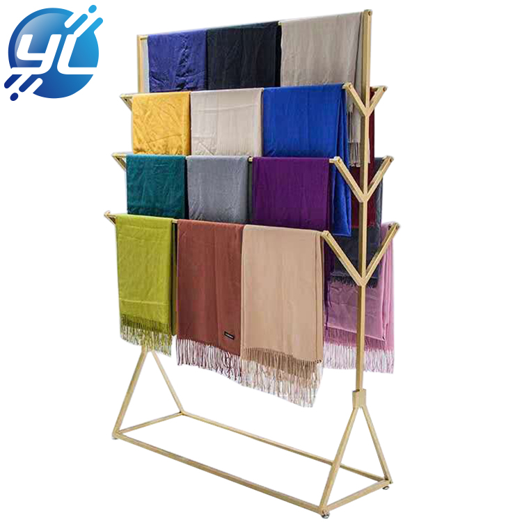 Multilevel High Quality Metal Scarf Display Stand for Wholesale