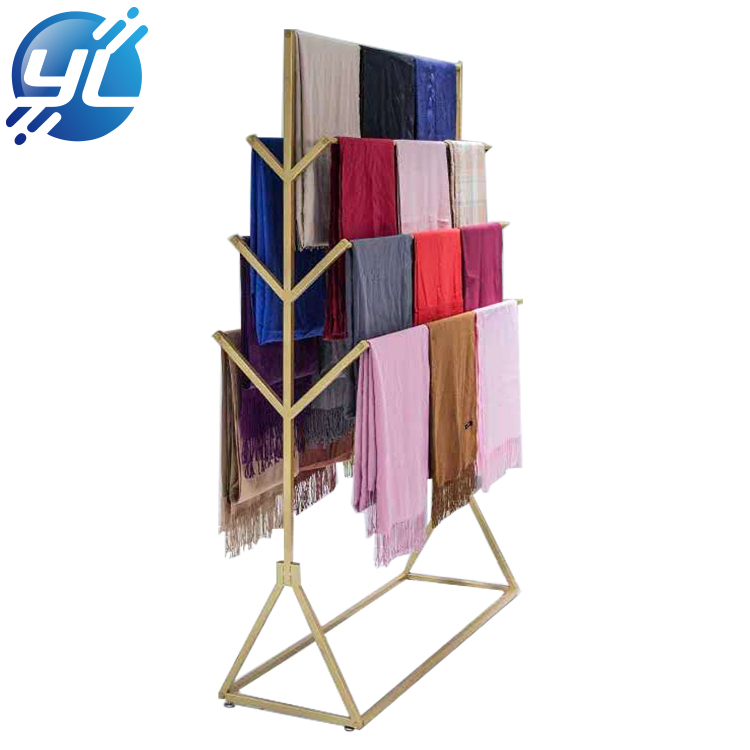 Multilevel High Quality Metal Scarf Display Stand for Wholesale