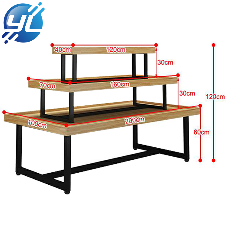 Manufacturers direct solid wood clothing and shoes display rack 