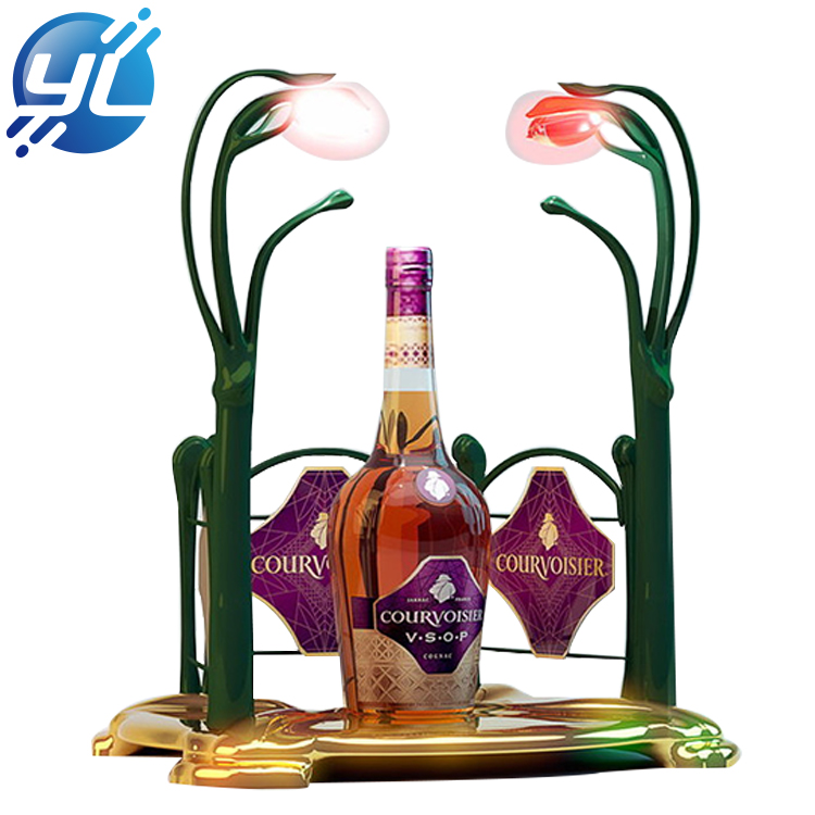 Special design floor standing high end stainless steel wine display rack