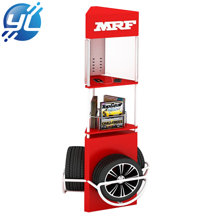 Hot sale tire store display stand metal display rack for tyre floor display stand